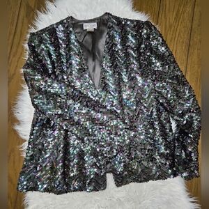 Vintage Sequin Blazer Jacket